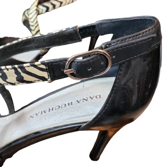 Dana Buchman Zebra Print Strappy Heels - Picture 8 of 12